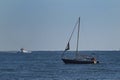 The ocean is cowded of ships in Santos.