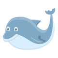 Ocean dolphin icon, cartoon style