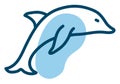 Ocean dolphin, icon