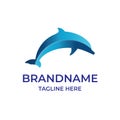 Ocean Dolphin Modern Logo Icon