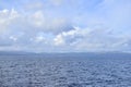 Ocean Donegal clouds fluffy blue skies ripples tides limavady Royalty Free Stock Photo