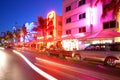 Ocean Drive in the famous Art Deco district in Miami Beach Royalty Free Stock Photo