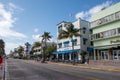 Ocean Drive in Miami Beach on a Sunday Morning Royalty Free Stock Photo