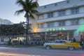 Art Deco architecture at dusk, South Beach, Miami Beach, Miami, Florida