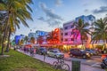 Ocean Drive in South Beach Miami Royalty Free Stock Photo