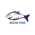 Ocean Fish logo template. Creative vector symbol of fishing club