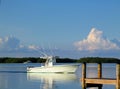 Ocean Fishing Boat out on the bay Royalty Free Stock Photo