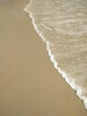 Ocean Foam Rolling upon The Sandy Beach/ background