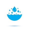 Ocean freshness theme vector symbol for use in mineral water adv