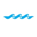 Ocean freshness theme vector symbol, water wave illustration.