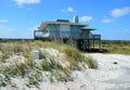 Ocean front beach home Royalty Free Stock Photo