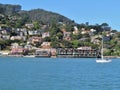 Homes along a coastal area in Sausalito, California