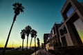 Ocean Front Walk at Sunset - Venice Beach, Los Angeles, California Royalty Free Stock Photo