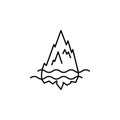 Ocean, glacier icon. Simple line, outline vector elements of natural disasters icons for ui and ux, website or mobile application