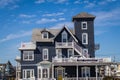 Ocean Grove, NJ, USA - February 16, 2019: Historic Victorian Windhamer lodging in Ocean Grove on a sunny winter day Royalty Free Stock Photo