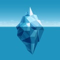 Ocean iceberg antarctic landscape vector background Royalty Free Stock Photo