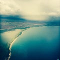 Ocean and Island Coast of Maui Hawaii