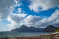 Ocean, isles and mountains in Isle of Skye, Scotland Royalty Free Stock Photo