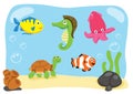 Ocean life vector cartoon