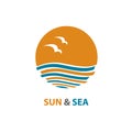 Ocean logo design Royalty Free Stock Photo