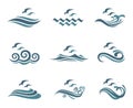 Ocean logo set