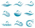 Ocean logo set