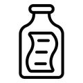 Ocean message bottle icon outline vector. Marine signal Royalty Free Stock Photo
