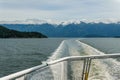 ocean and mountains view from ferry Howe Sound near Gibsons Canada