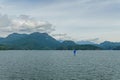 ocean and mountains view from ferry Howe Sound near Gibsons Canada