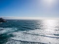 The ocean in pacific coastline, Big Sur on Highway 1 Royalty Free Stock Photo