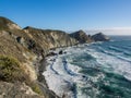 The ocean in pacific coastline, Big Sur on Highway 1 Royalty Free Stock Photo