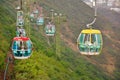 OCEAN PARK, HONGKONG - MARCH 15: Cablecar on march 15, 2018, Ocean Park, Hongkong. Cablecar carries tourists up to the