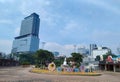 Ocean Park Water Adventure Welcome Monument, The Trembesi Hotel Building and The Blue Sky