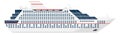 Ocean passenger travel ship. Cruiser color icon