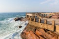 Ocean Pier Fishing Rocky Coastline Royalty Free Stock Photo