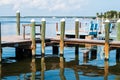 Ocean and Pier in Key Largo Royalty Free Stock Photo
