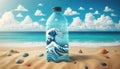 Ocean plastic recycled bottle, Ai-generated image Royalty Free Stock Photo