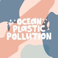 Ocean protection flat vector banner template