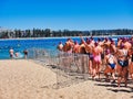 Ocean Race Swimmers Waiting to Enter the Water, Manly, Australia