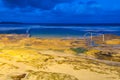 Ocean rock pool and beach at night Royalty Free Stock Photo