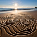 Ocean's Artistry: Captivating Patterns Crafted Along the Shoreline