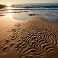 Ocean's Artistry: Captivating Patterns Crafted Along the Shoreline