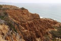 Ocean and sandstone cliff view