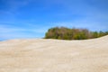 Ocean sandy beach with cloudy sky. Royalty Free Stock Photo