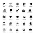 Ocean and Sea Life Glyph Icons