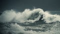 Ocean sea water crashing tsunami wave Royalty Free Stock Photo