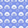 Ocean seamless pattern with sea shells
