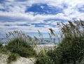 Ocean Seen Through the Dunes on the Outer Banks Royalty Free Stock Photo