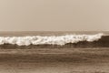 Ocean Sepia Wave White Water