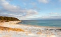 Ocean shore on a winter day Royalty Free Stock Photo